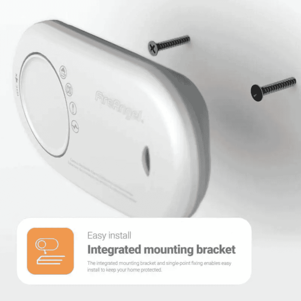 fireangel ten year carbon monoxide alarm with sealed for life battery mounting