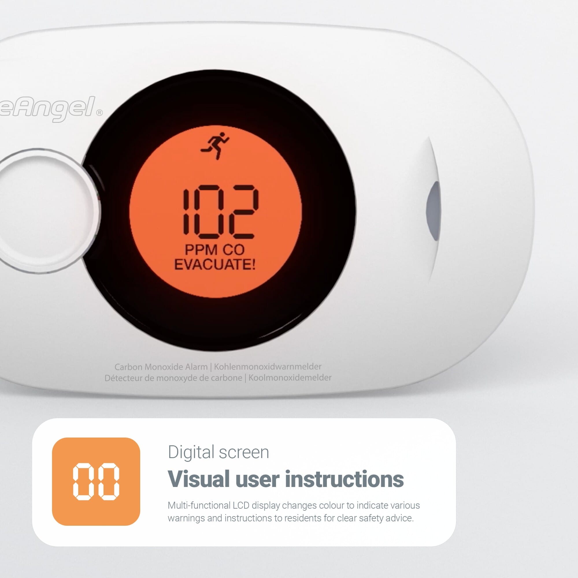 fireangel ten year digital carbon monoxide alarm with sealed for life battery visual instructions