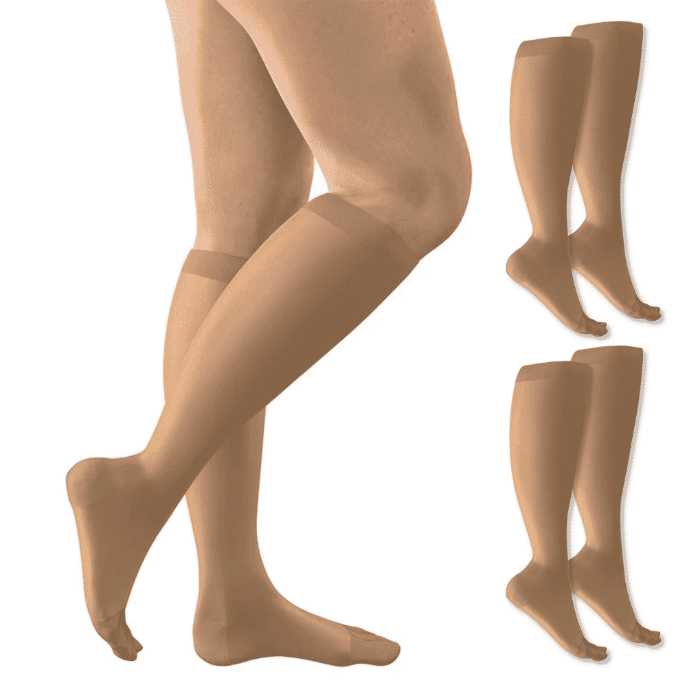 fitlegs lymphoedema socks beige 3 pairs