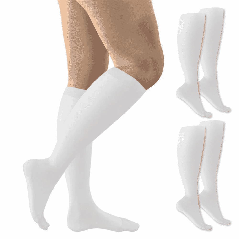 fitlegs lymphoedema socks white 3 pairs