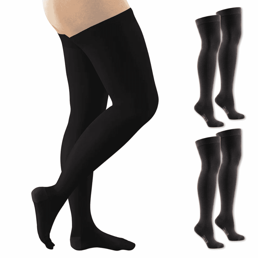 fitlegs lymphoedema stockings black 3 pairs