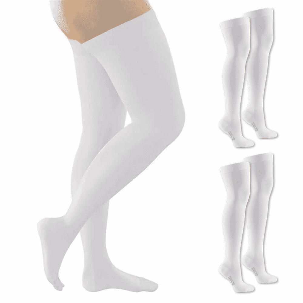 fitlegs lymphoedema stockings white 3 pairs