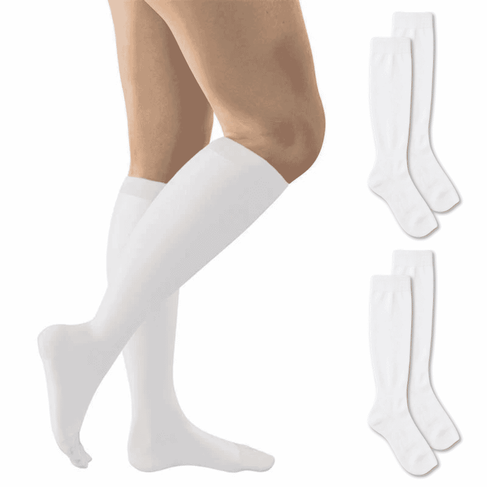fitlegs open toe compression socks white 3 pairs