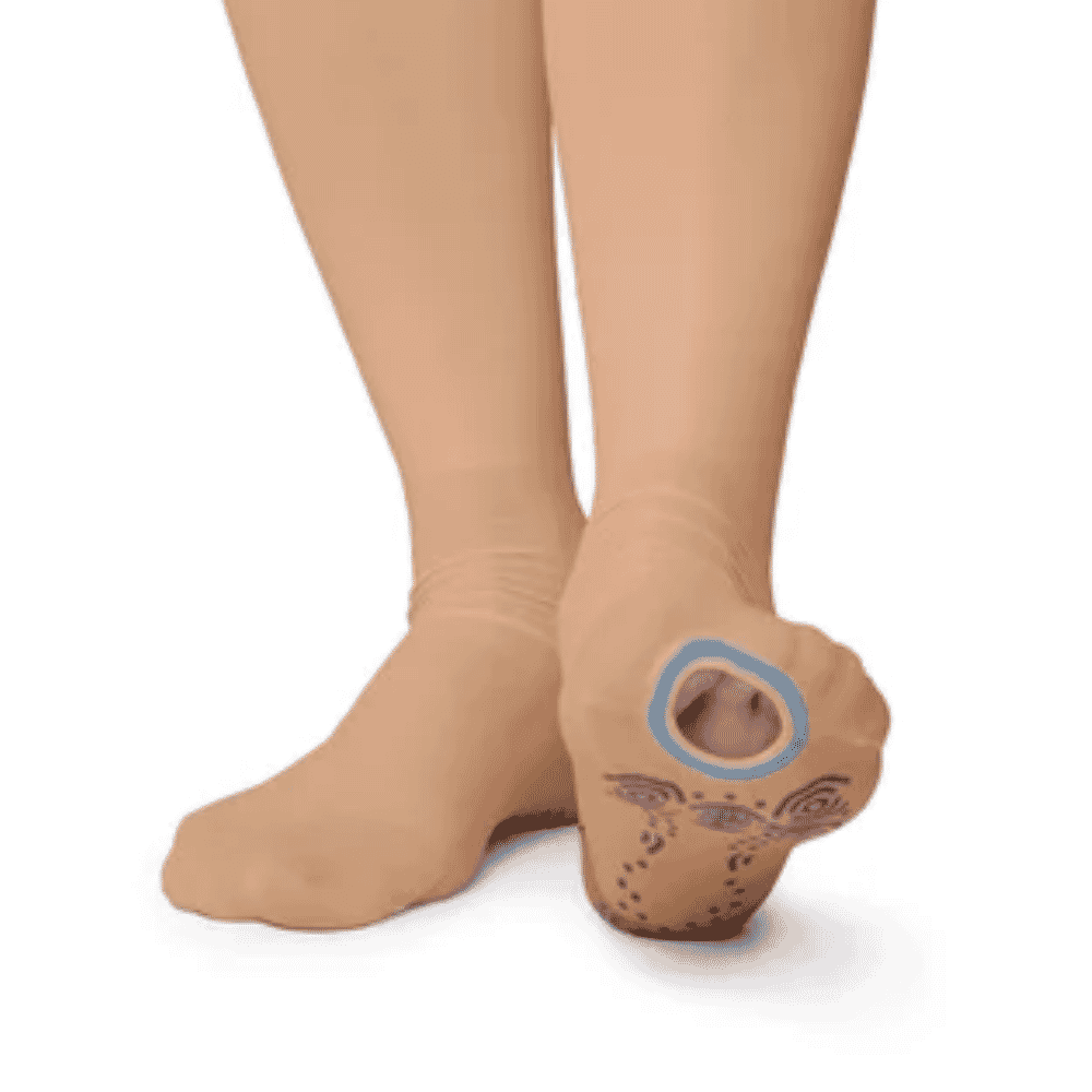 fitlegs open toe compression socks with grip soles beige grip