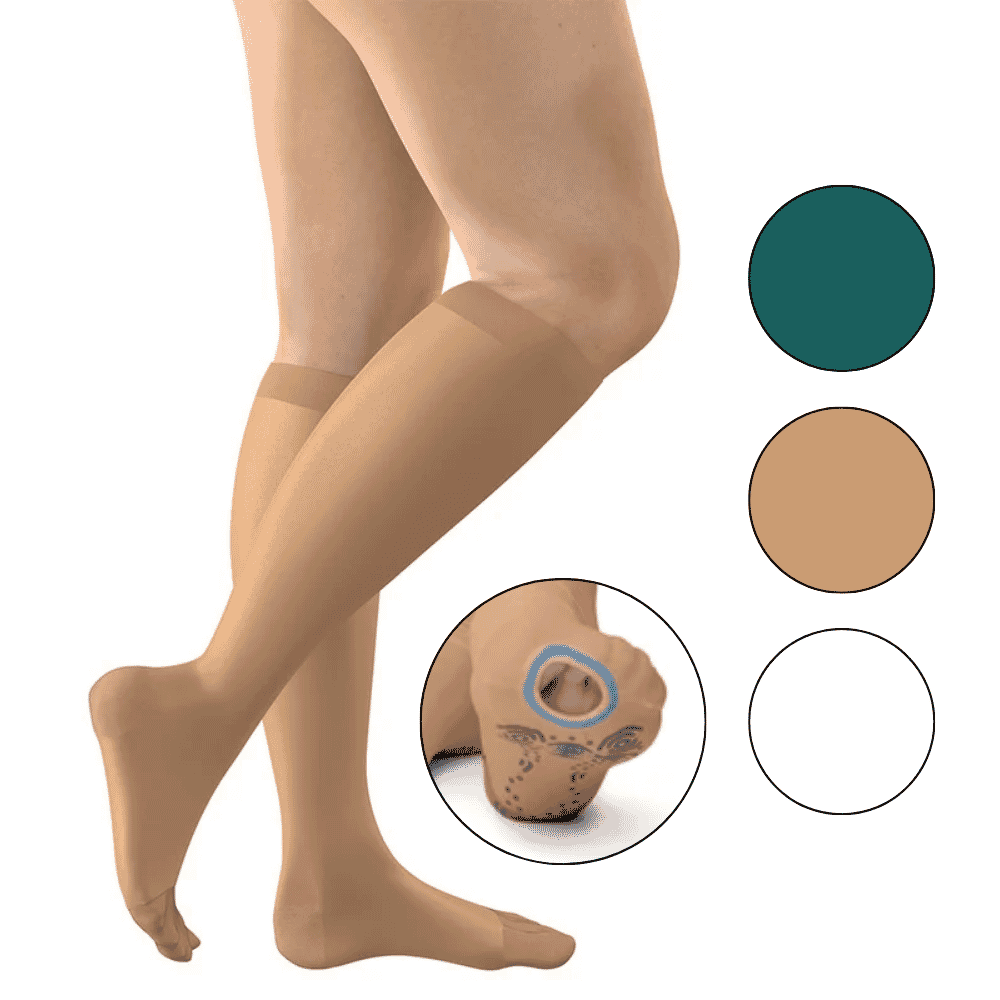 Fitlegs Open Toe Compression Socks with Grip Soles
