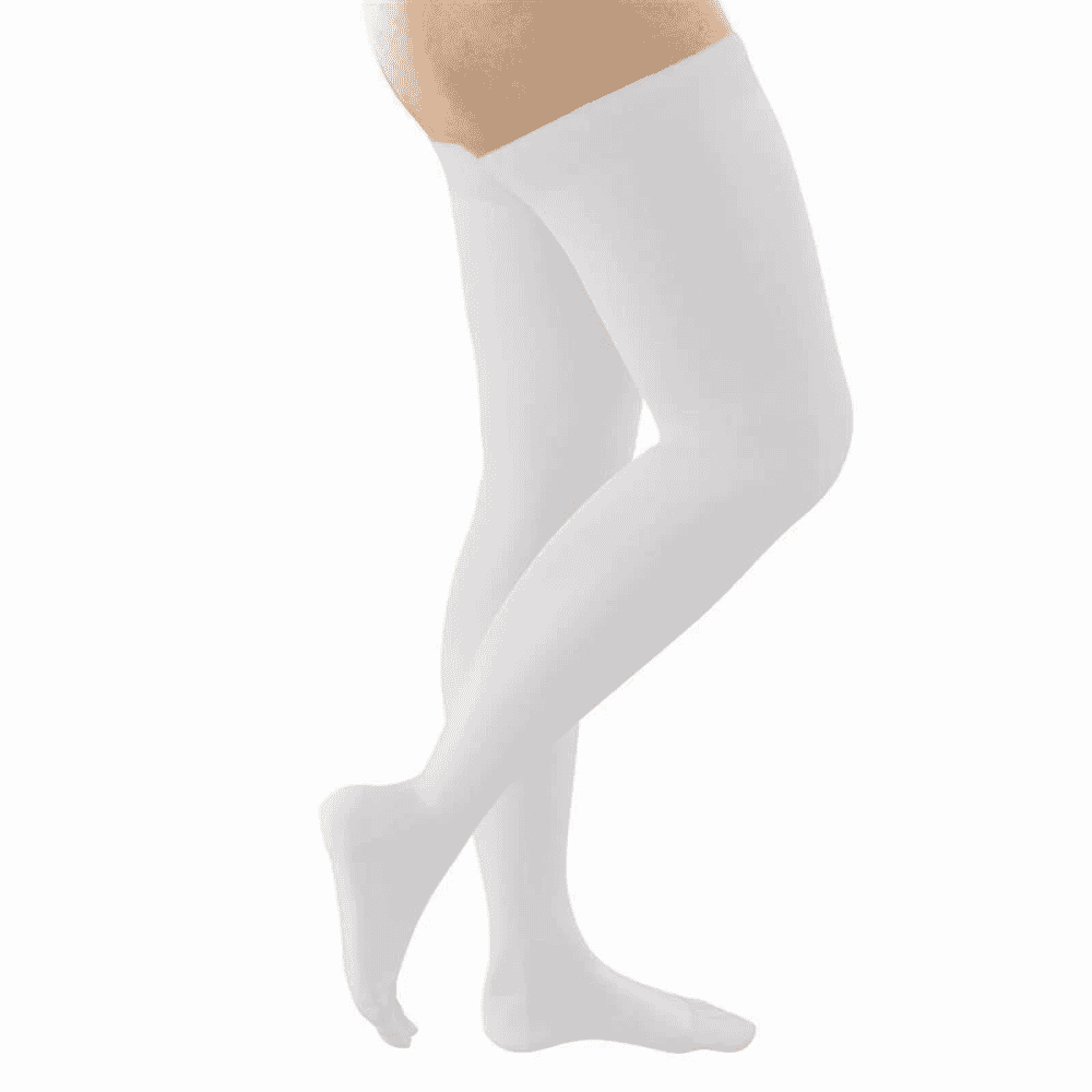 fitlegs open toe compression stockings white