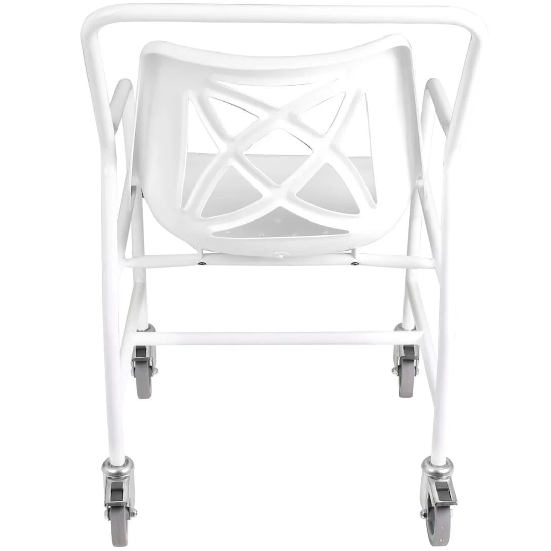 fixed height economy mobile shower chair from back