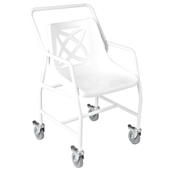 fixed height economy mobile shower chair