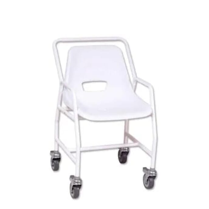 fixed height mobile shower chair