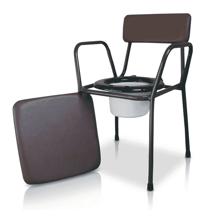 fixed height stacking commode