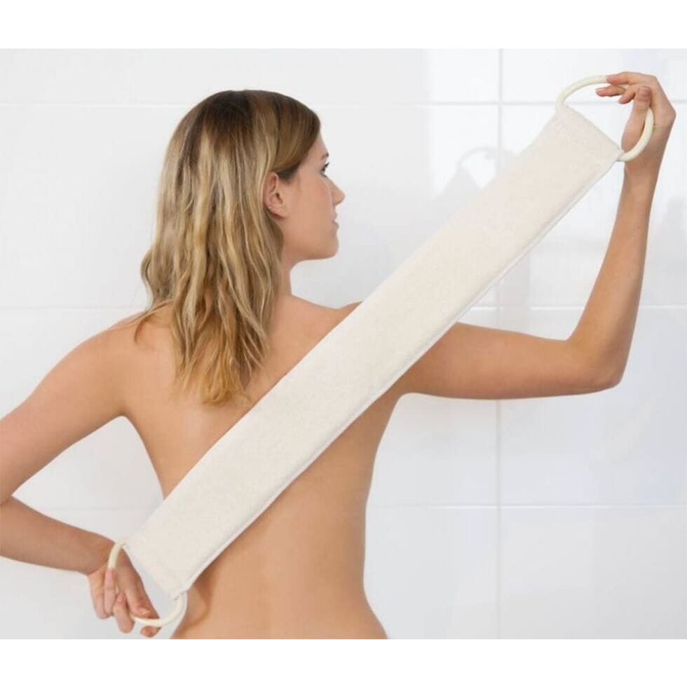 flannel strap and washing mitt lifestyle