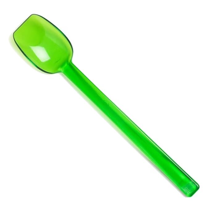 flat edge spoon green single