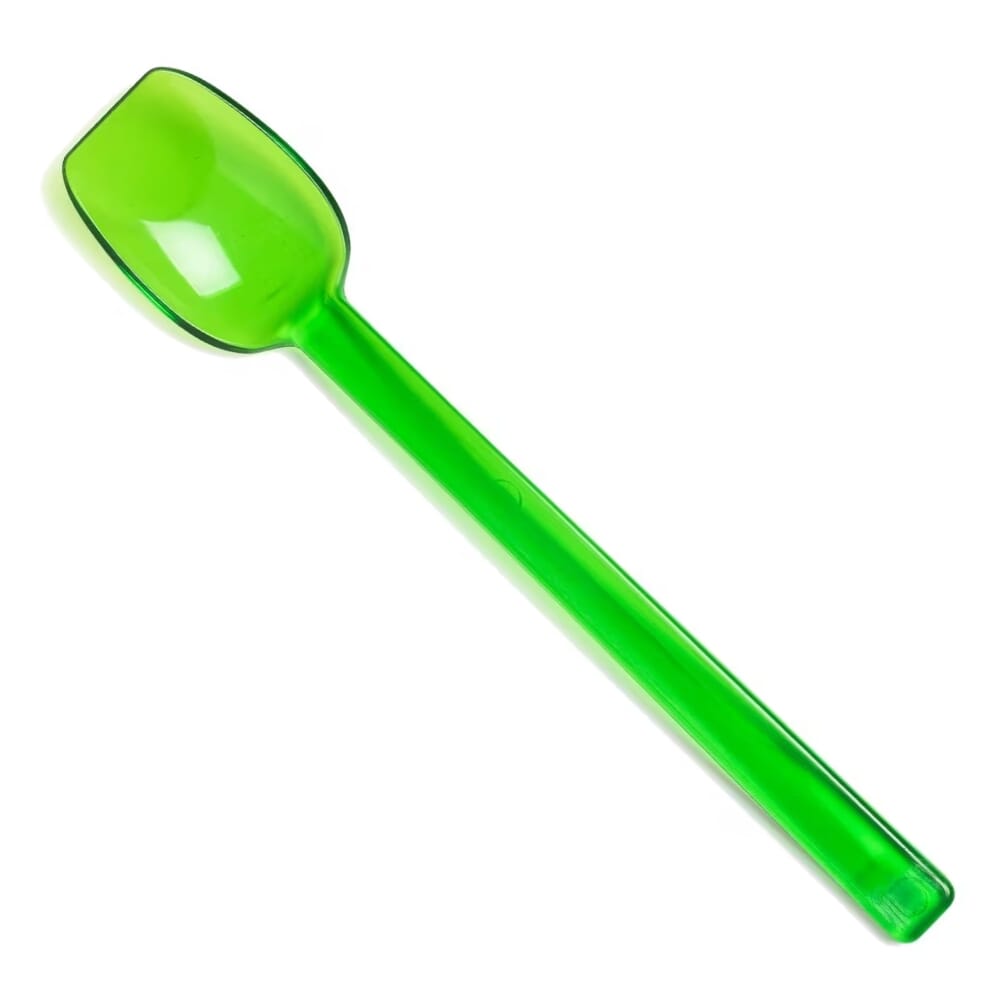 flat edge spoon green single