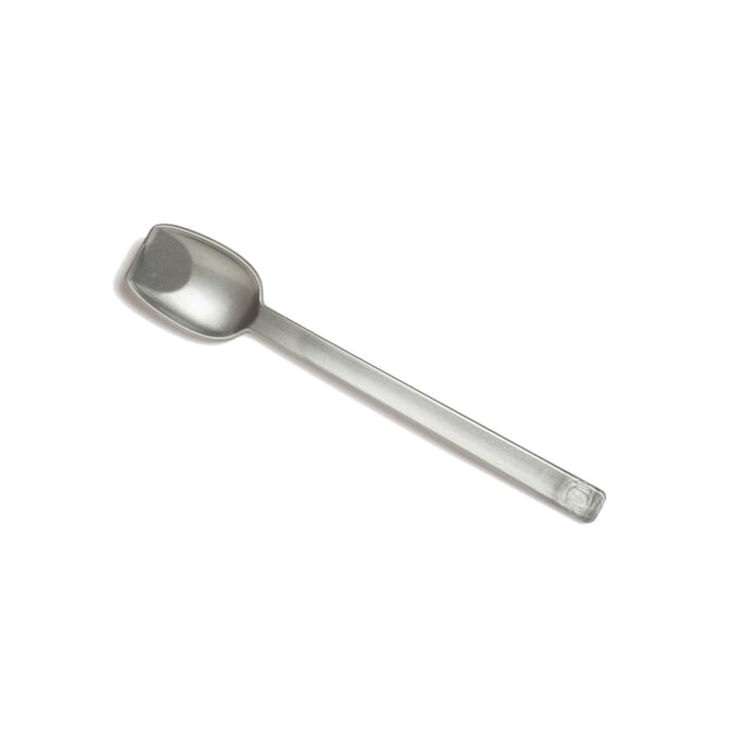 flat edge spoon narrow silver