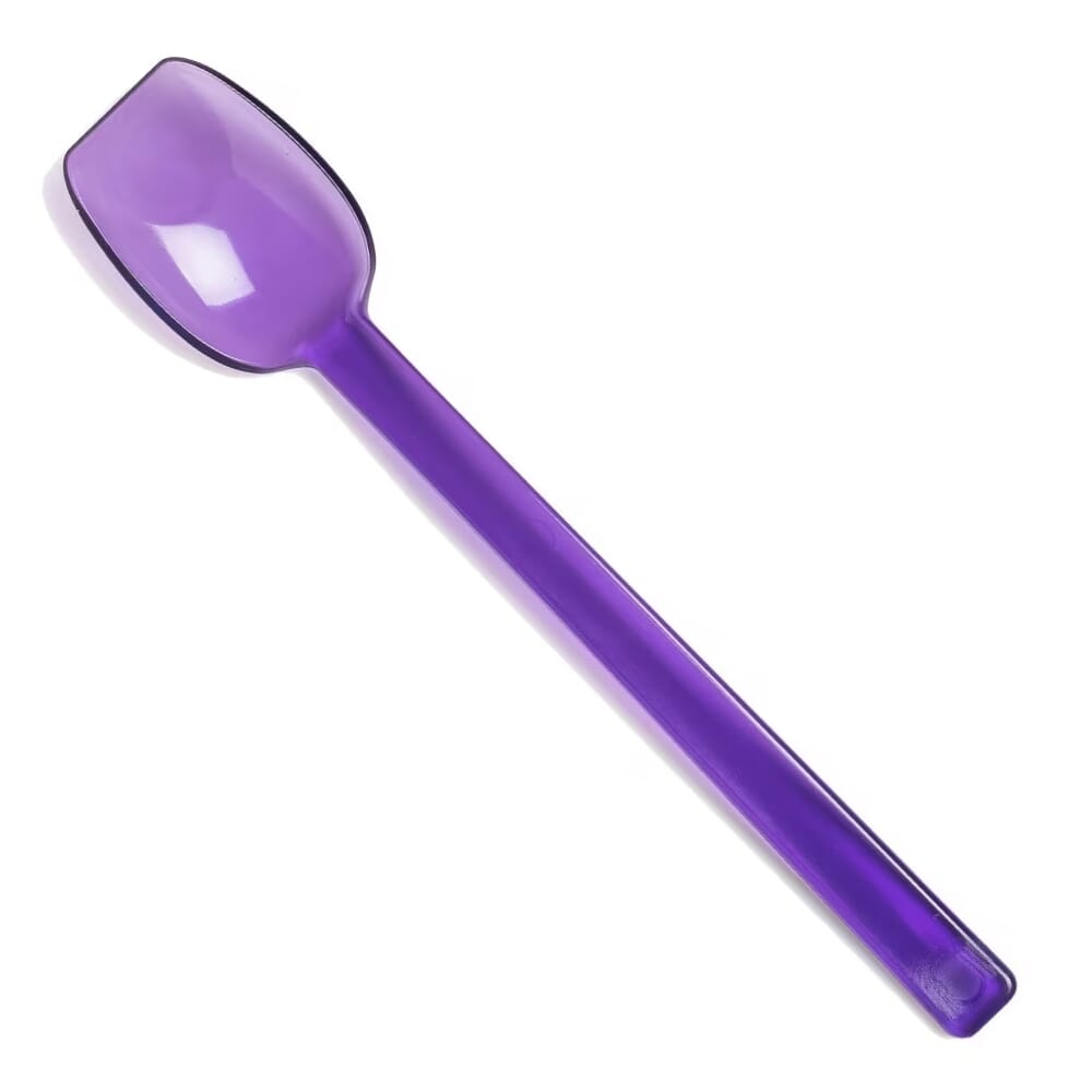 flat edge spoon purple single