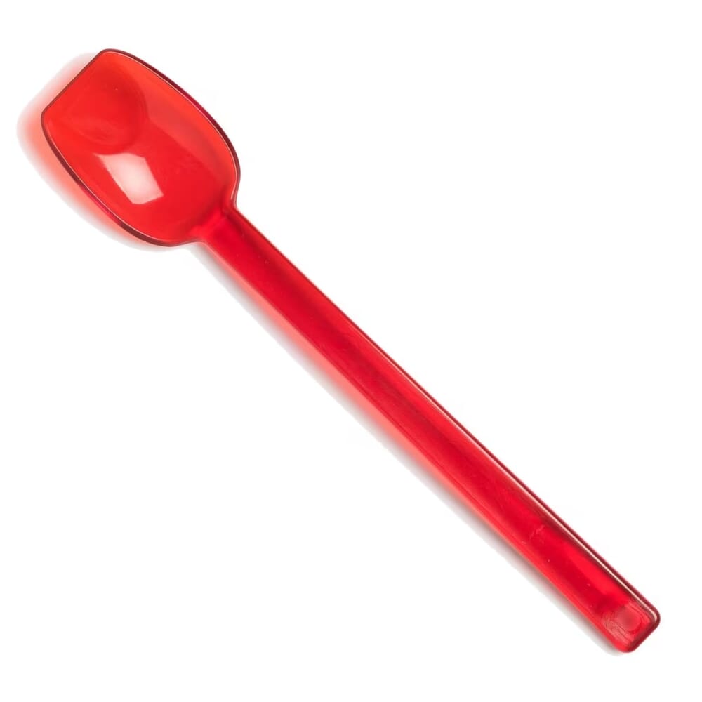 flat edge spoon red single