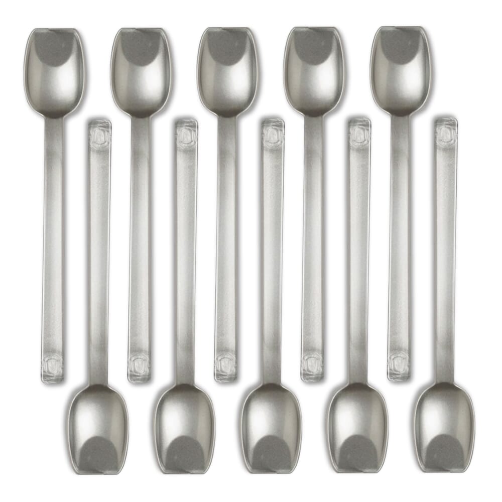 flat edge spoon silver pack of 10