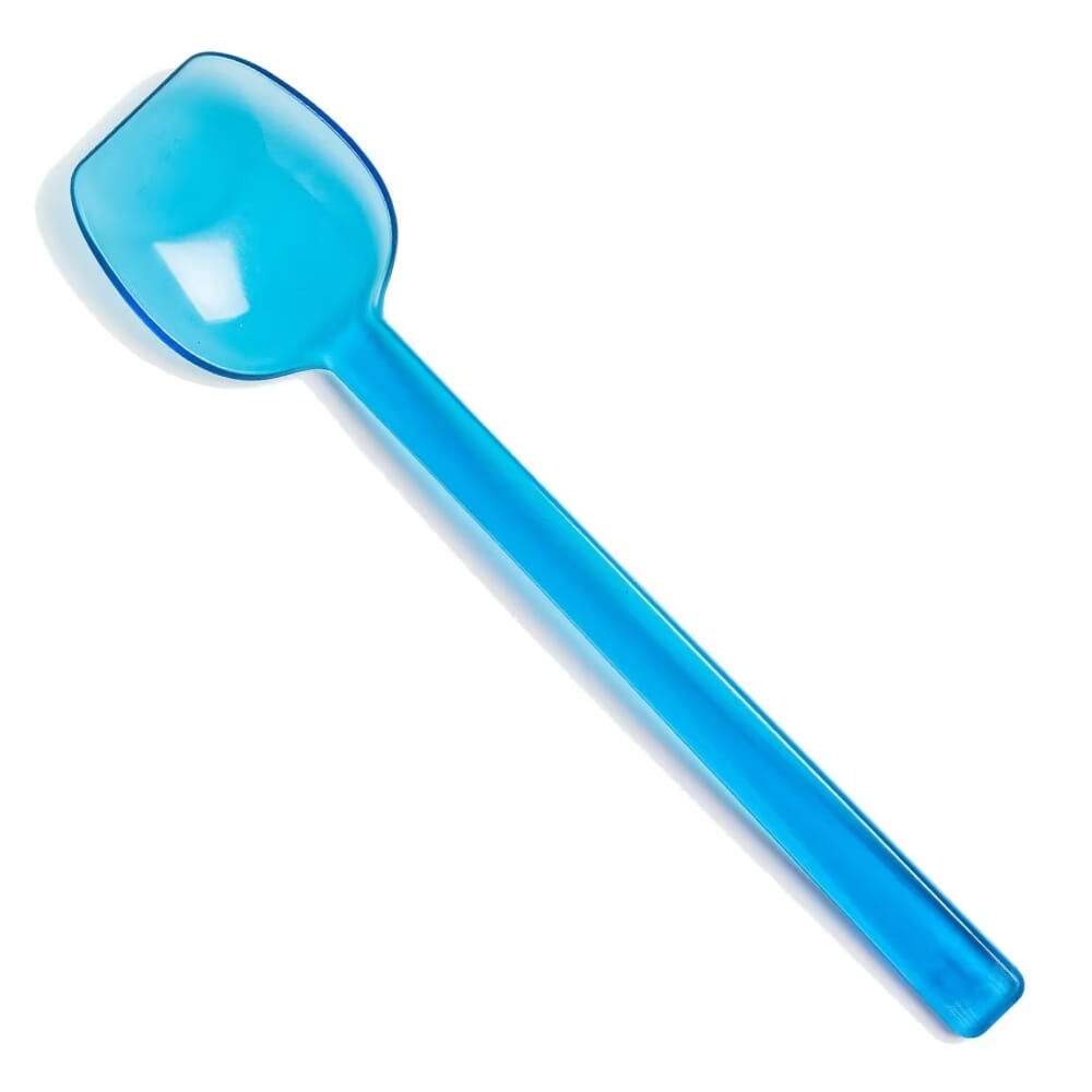 flat edge spoon wide blue