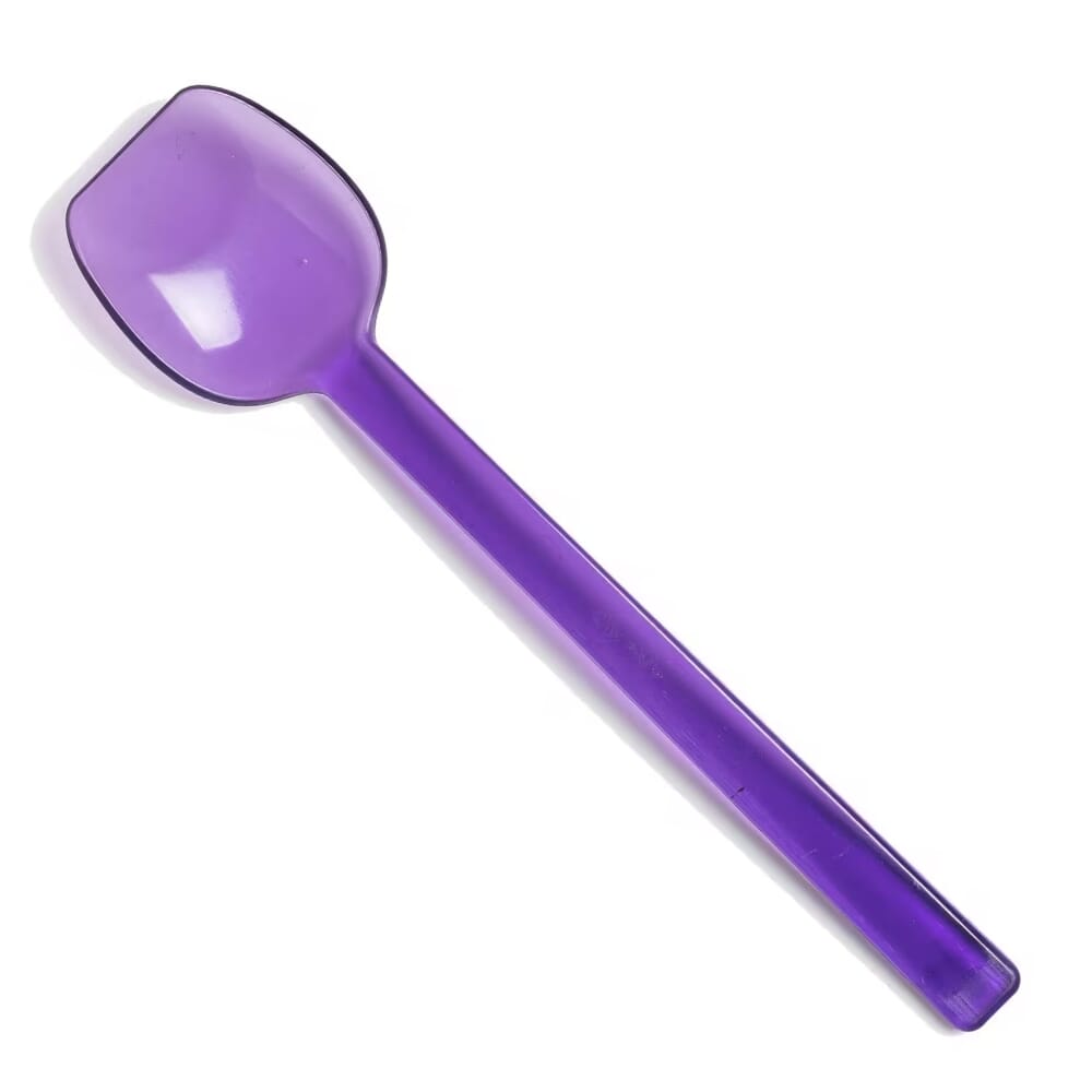 flat edge spoon wide purple