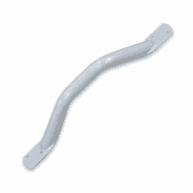 flat end steel grab rail 305mm white