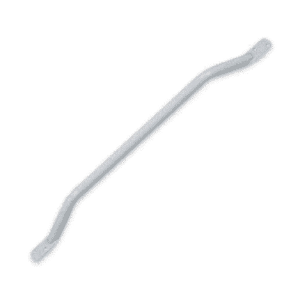flat end steel grab rail 710mm white