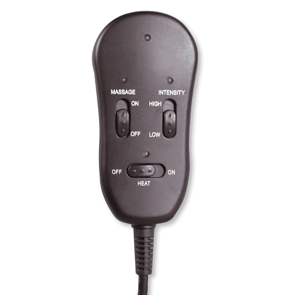 fleece lined electric footwarmer and massager control