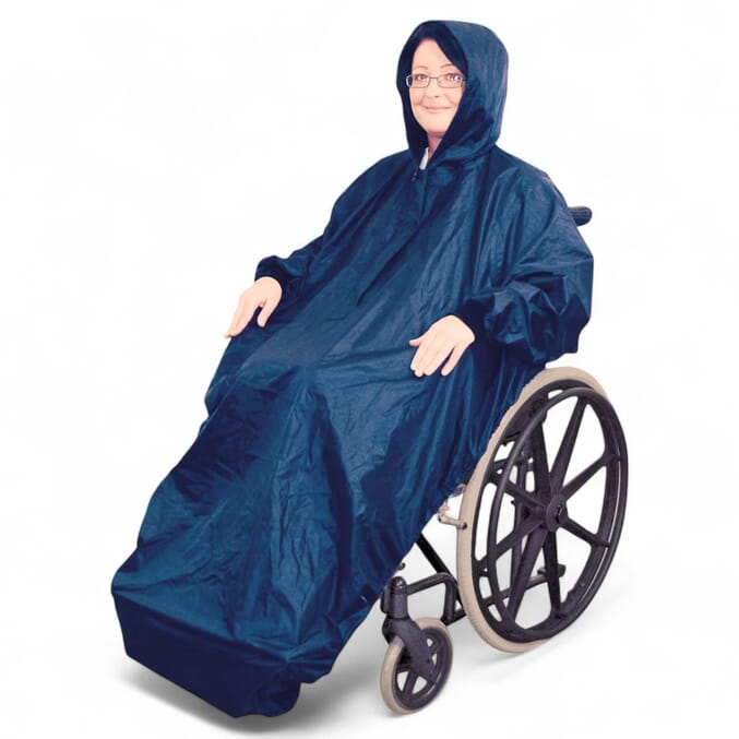 fleece lined wheelchair mac with sleeves