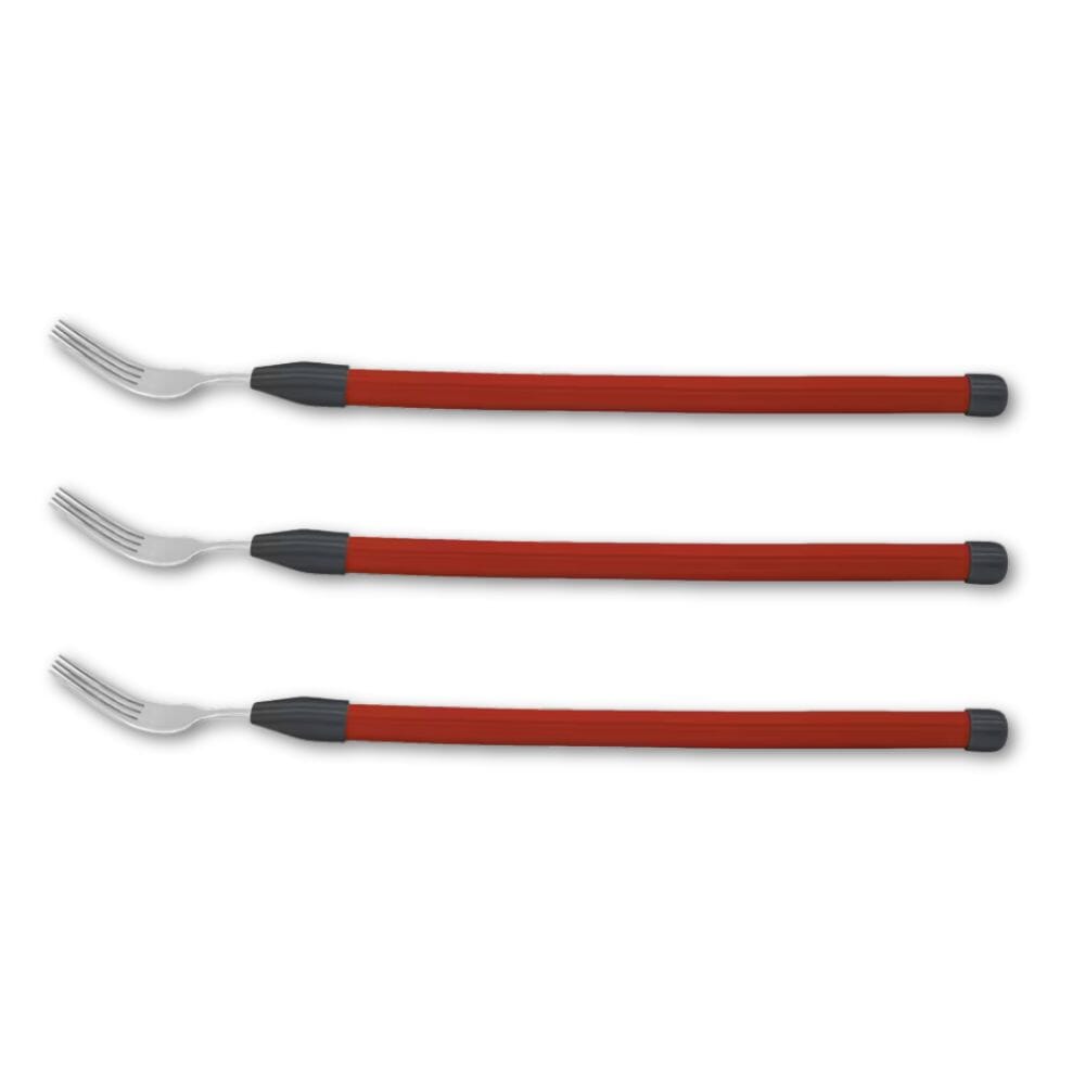 flexible cutlery fork red pack of 3