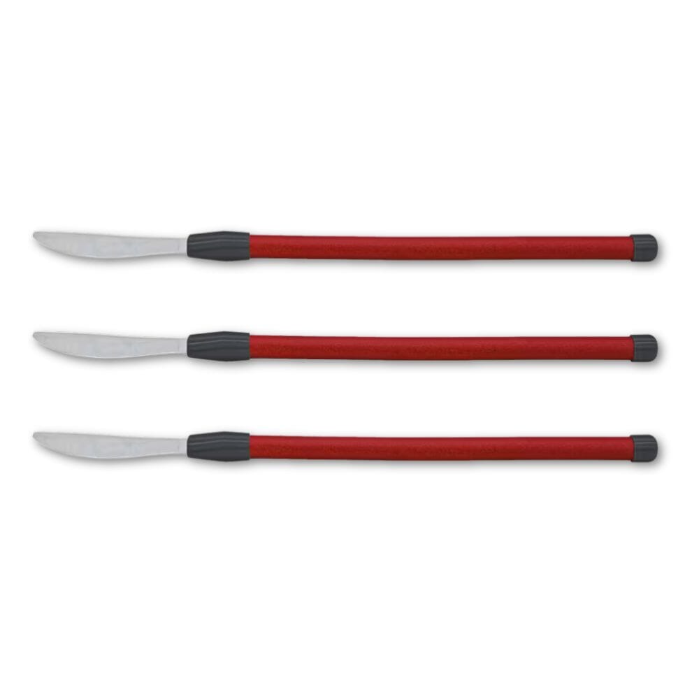 flexible cutlery knife red pack of 3