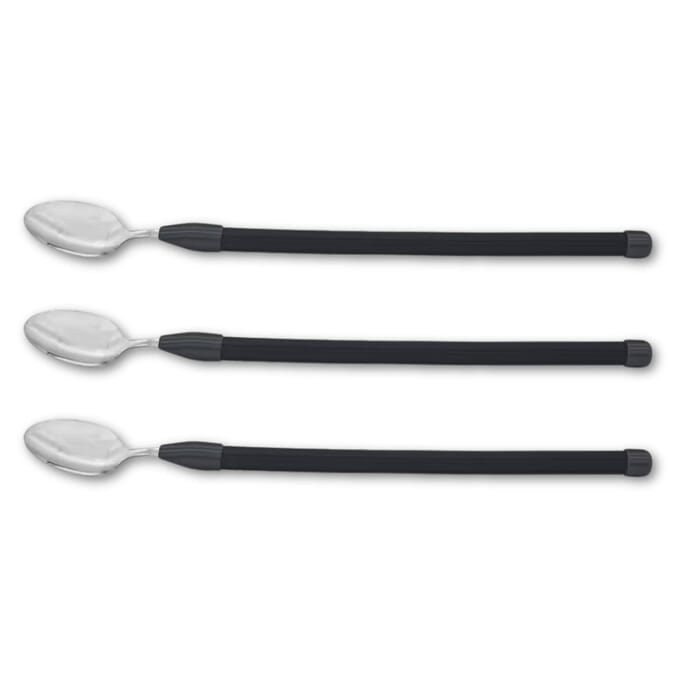 flexible cutlery spoon black pack of 3