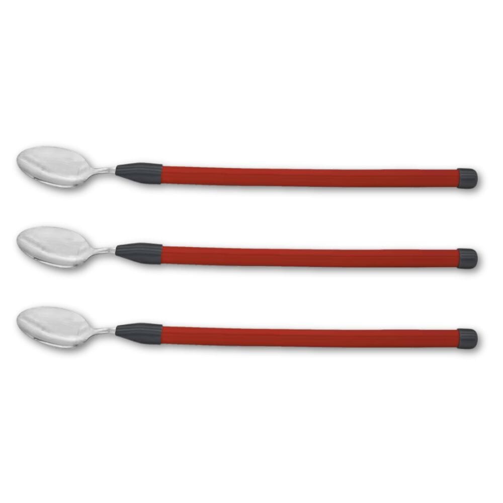 flexible cutlery spoon red pack of 3