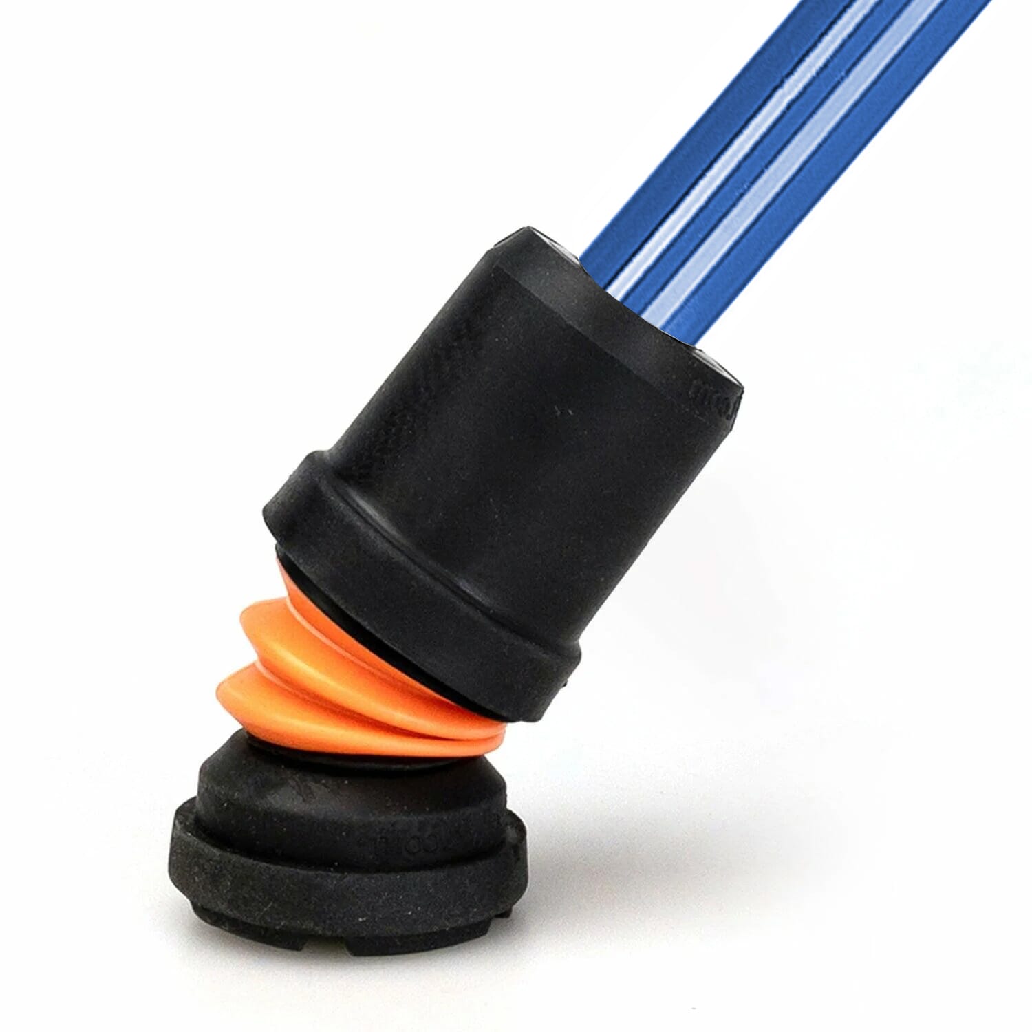 flexyfoot arthritic grip handle walking stick blue flexible foot