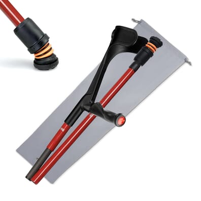 Flexyfoot Carbon Fibre Comfort Grip Folding Crutches