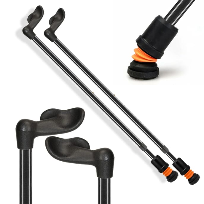 flexyfoot comfort fischer handle walking stick black