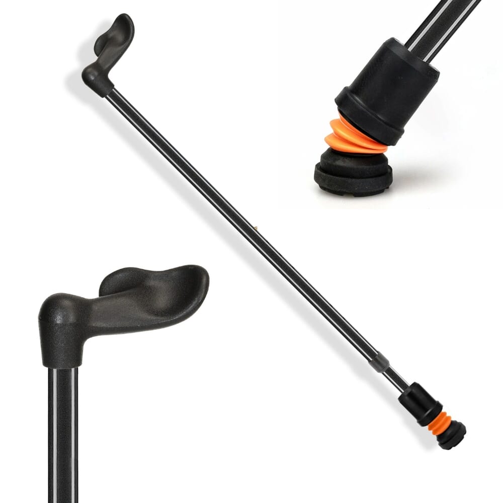 flexyfoot comfort fischer handle walking stick black_left
