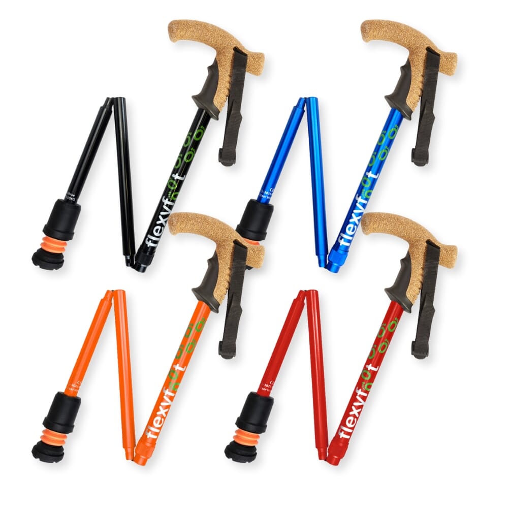 View Flexyfoot Cork Handle Folding Walking Stick Orange information