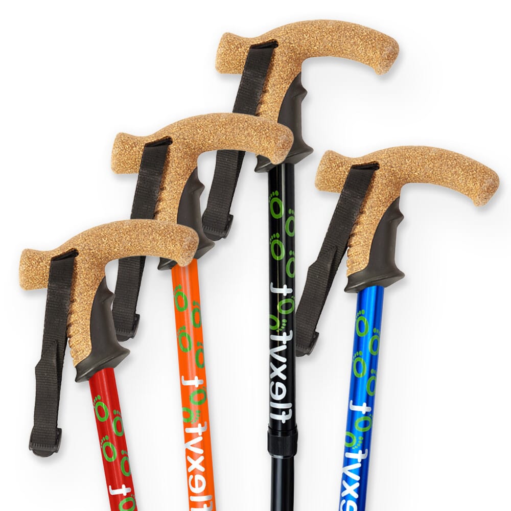 View Flexyfoot Cork Handle Walking Stick Orange information