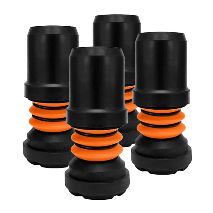 flexyfoot crutch ferrule black pack of 4