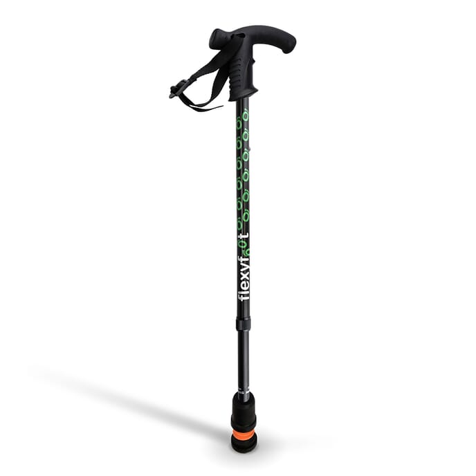 flexyfoot derby handle walking stick black