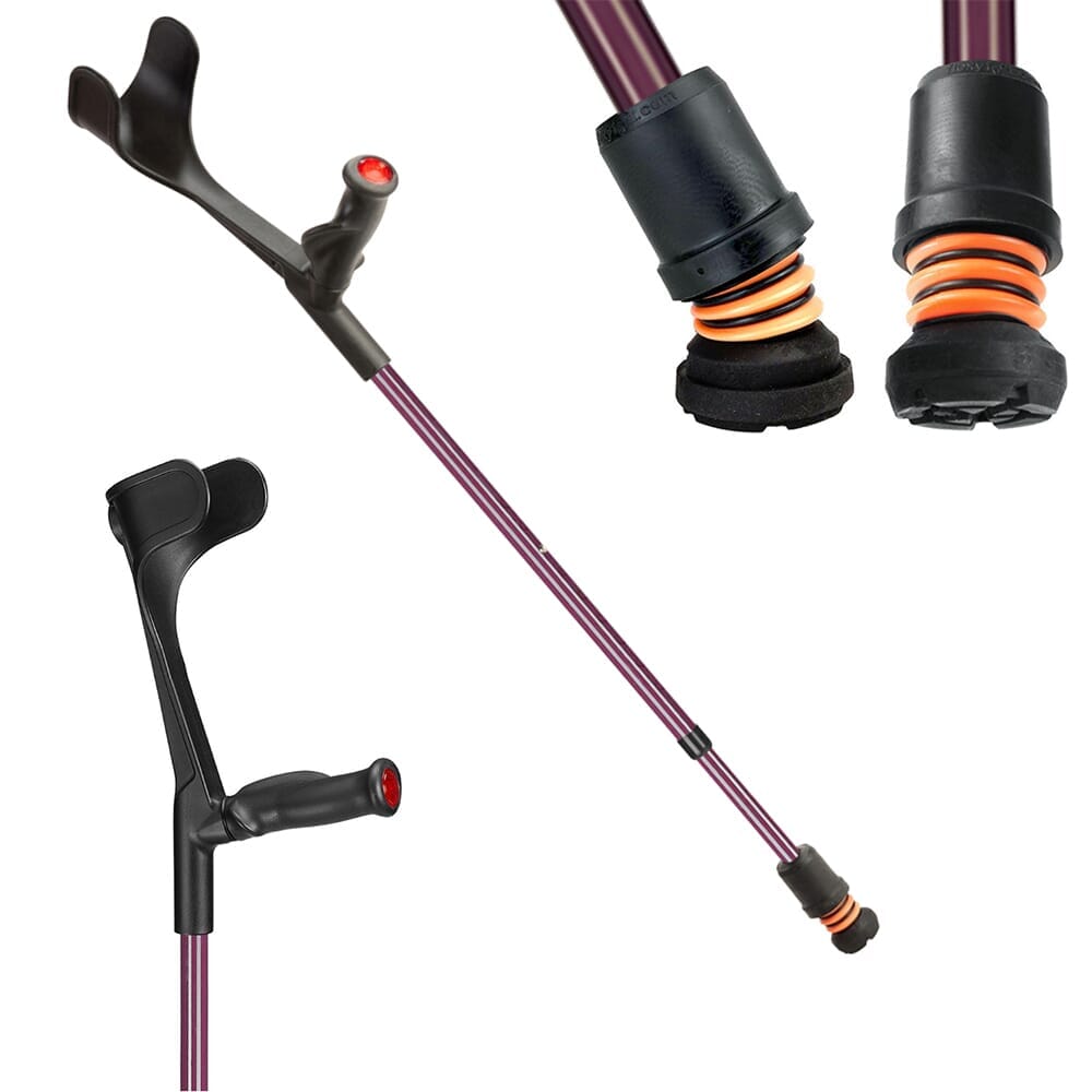 flexyfoot open cuff comfort grip crutch blackberry right