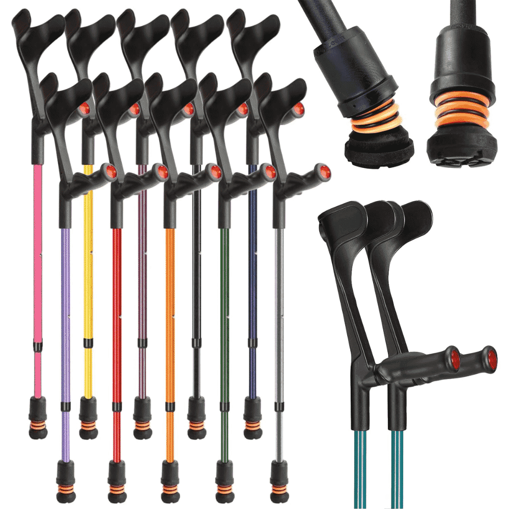 Flexyfoot Open Cuff Comfort Grip Crutches
