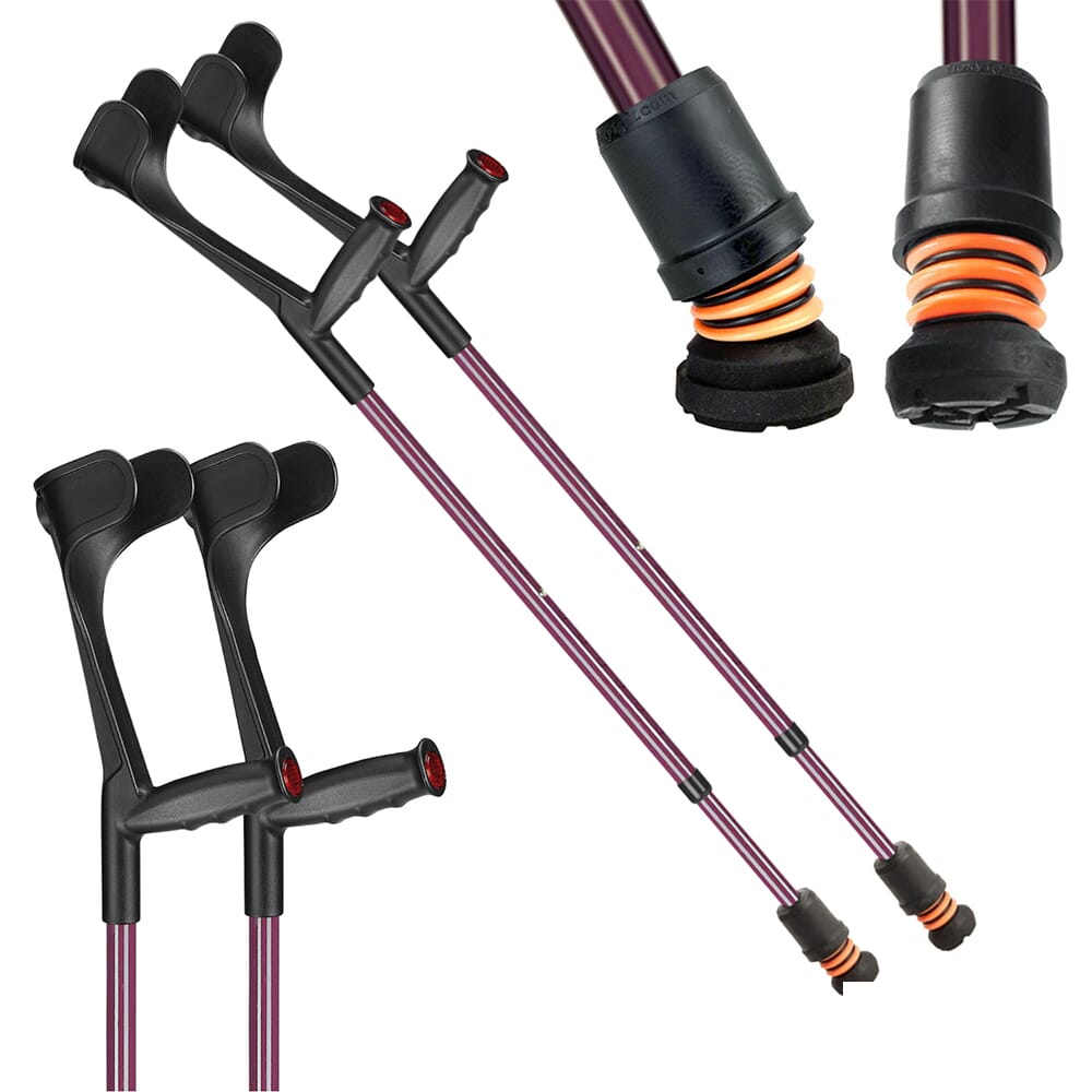 View Flexyfoot Open Cuff Soft Grip Crutches Blackberry Pair information