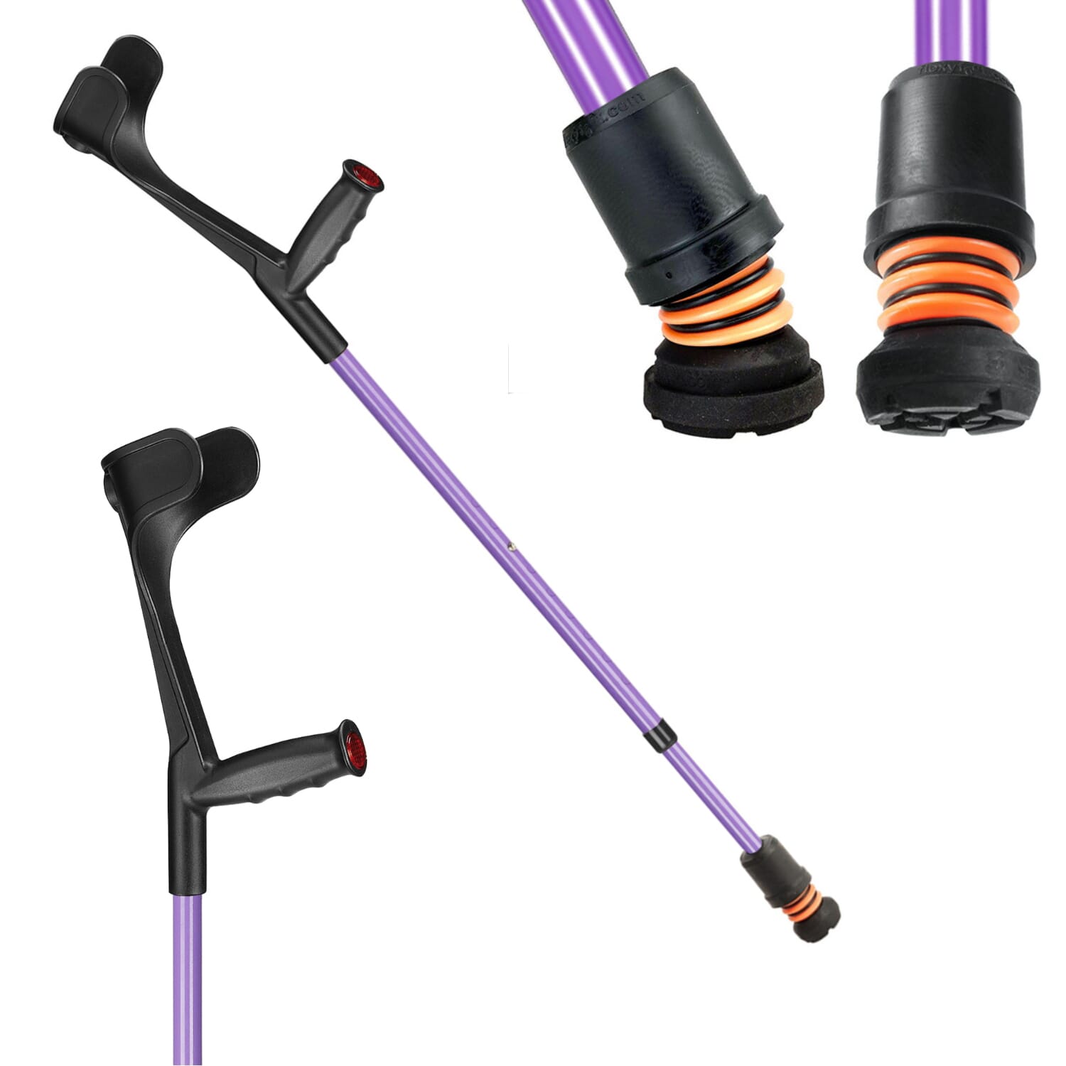View Flexyfoot Open Cuff Soft Grip Crutches Lilac Single information