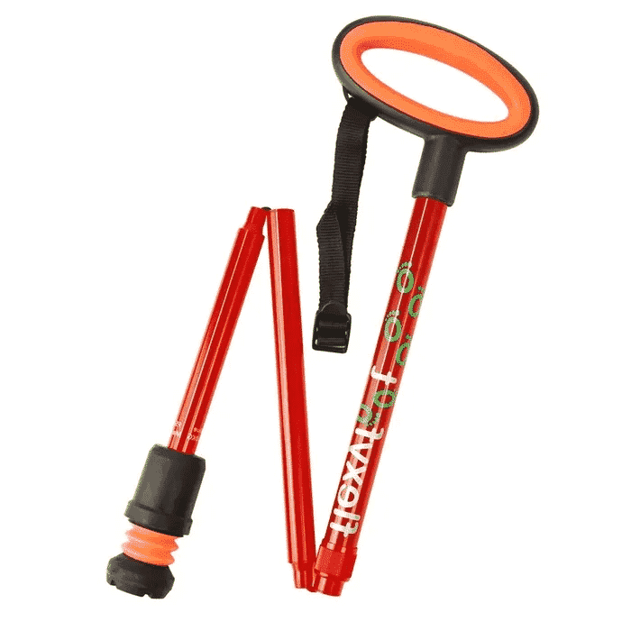 View Flexyfoot Oval Handle Folding Stick Red information