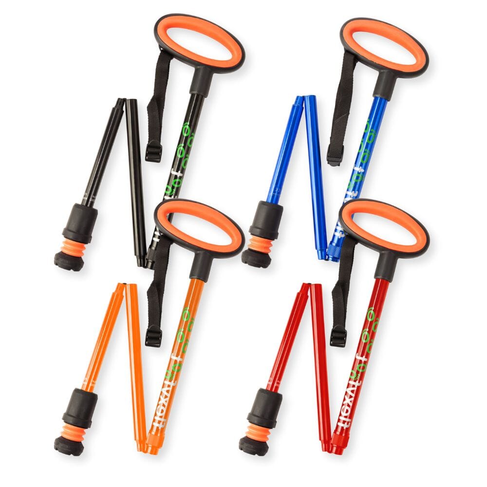 View Flexyfoot Oval Handle Folding Walking Stick Orange information