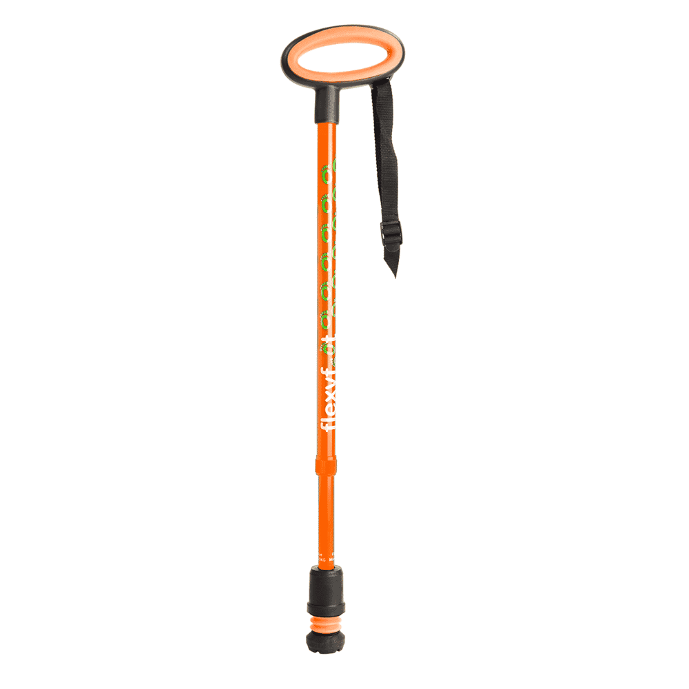 View Flexyfoot Oval Handle Walking Stick Orange information