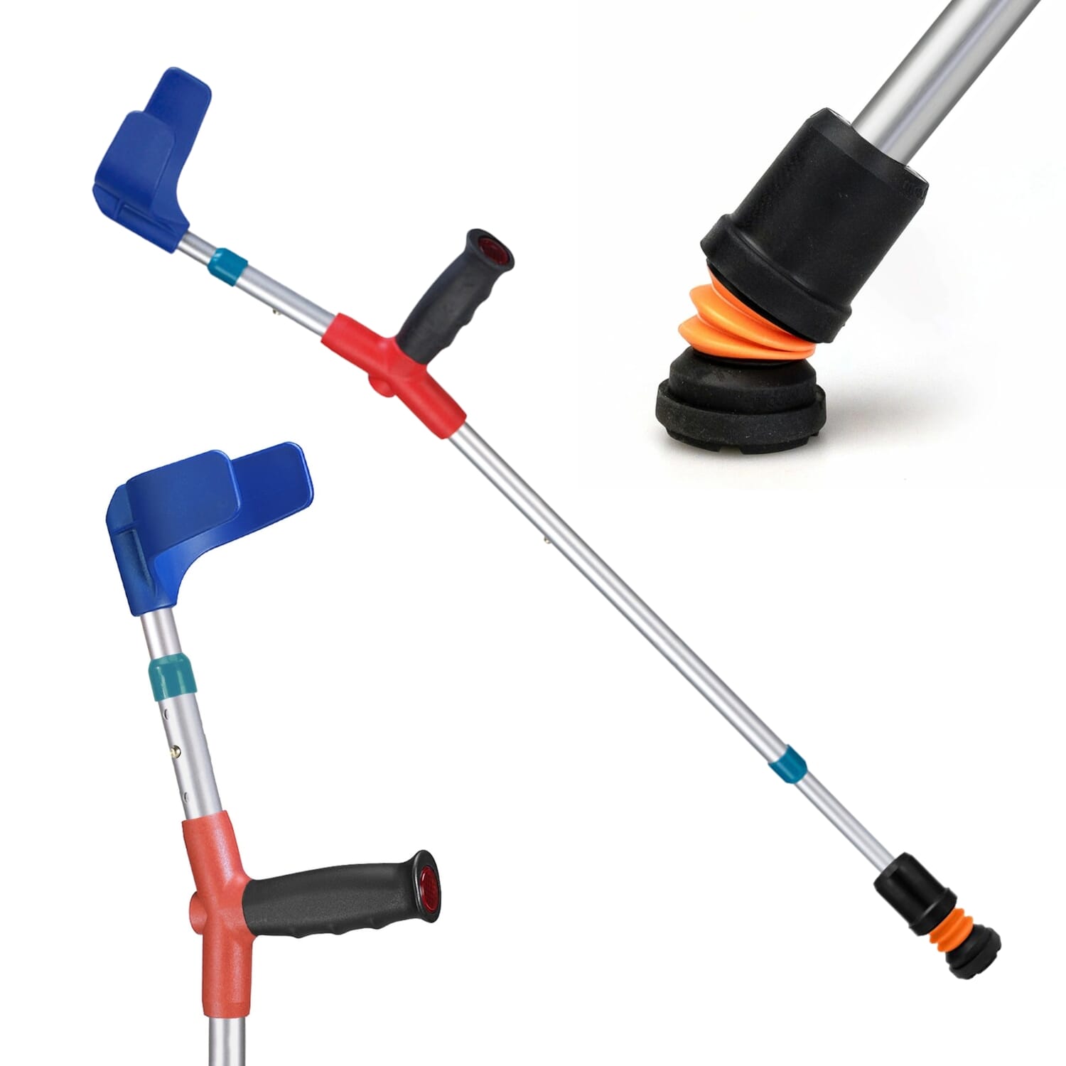 View Flexyfoot Soft Grip Double Adjustable Junior Crutches Black Single information