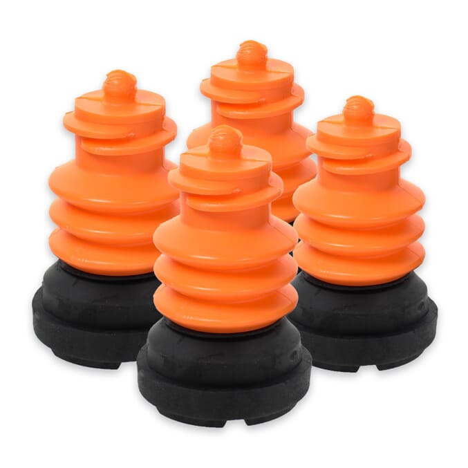 Flexyfoot Walking Stick Foot - Black - Pack of 4 from Essential Aids