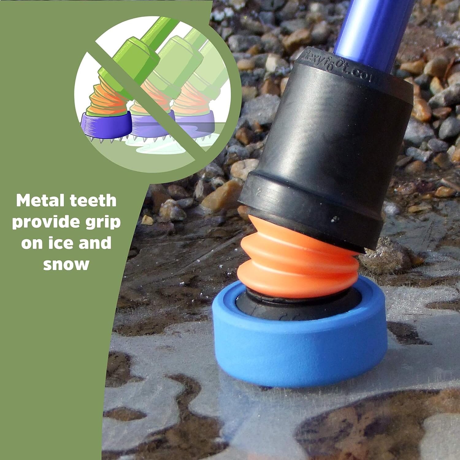 flexyfoot walking stick ice boot infographic