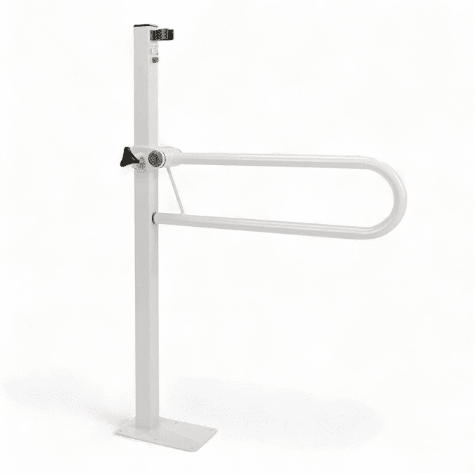 floor mounted folding rail short